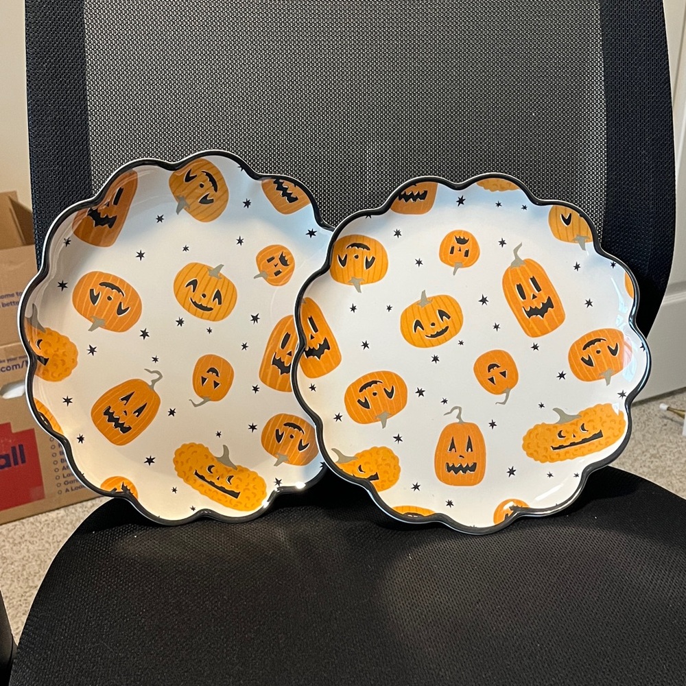 Halloween Pumpkin Plates